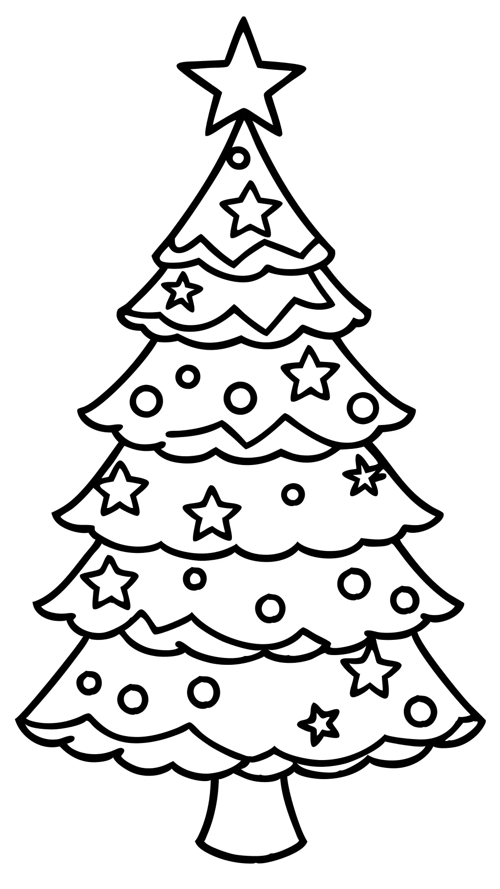 coloriage d’arbre de Noël gratuit imprimable